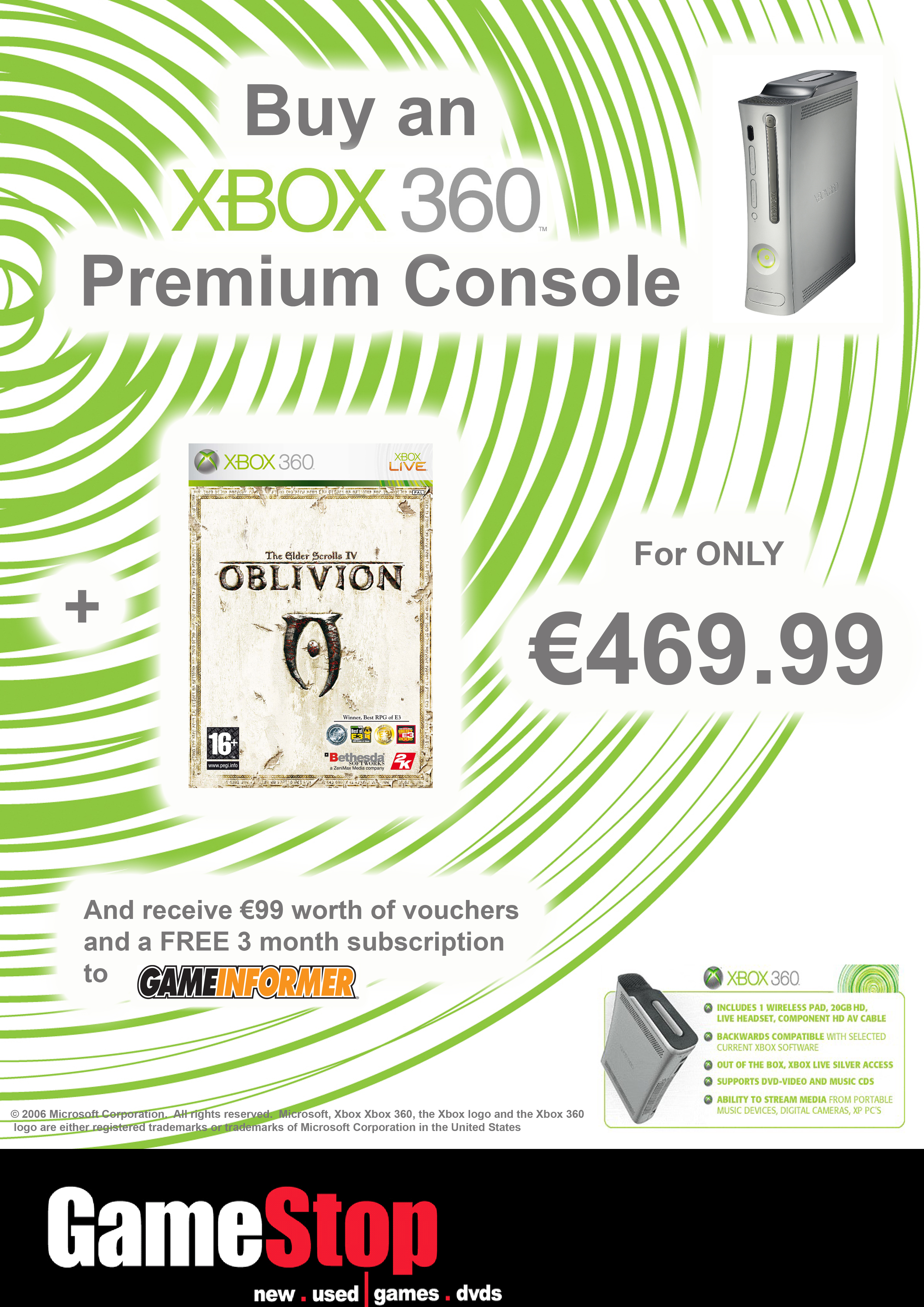 Xbox360 oblivion Offer