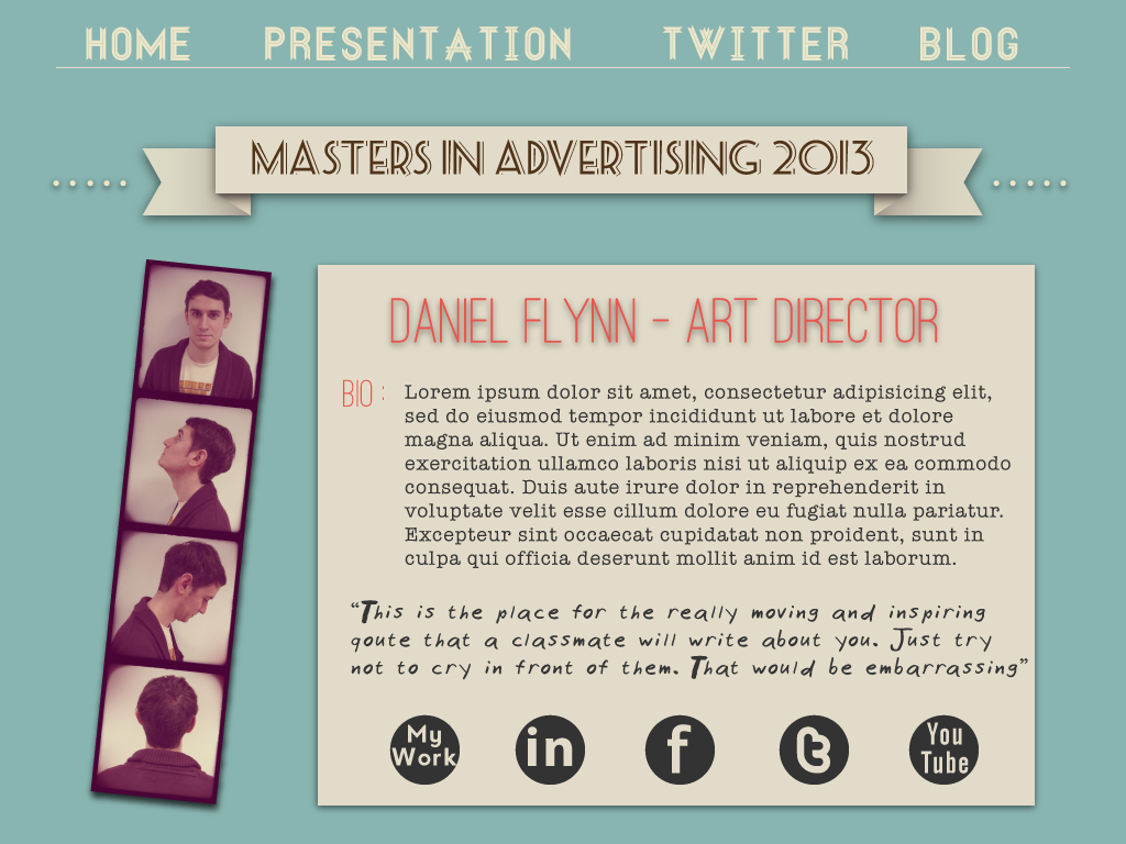 Bio Page mockup for AdGrad website