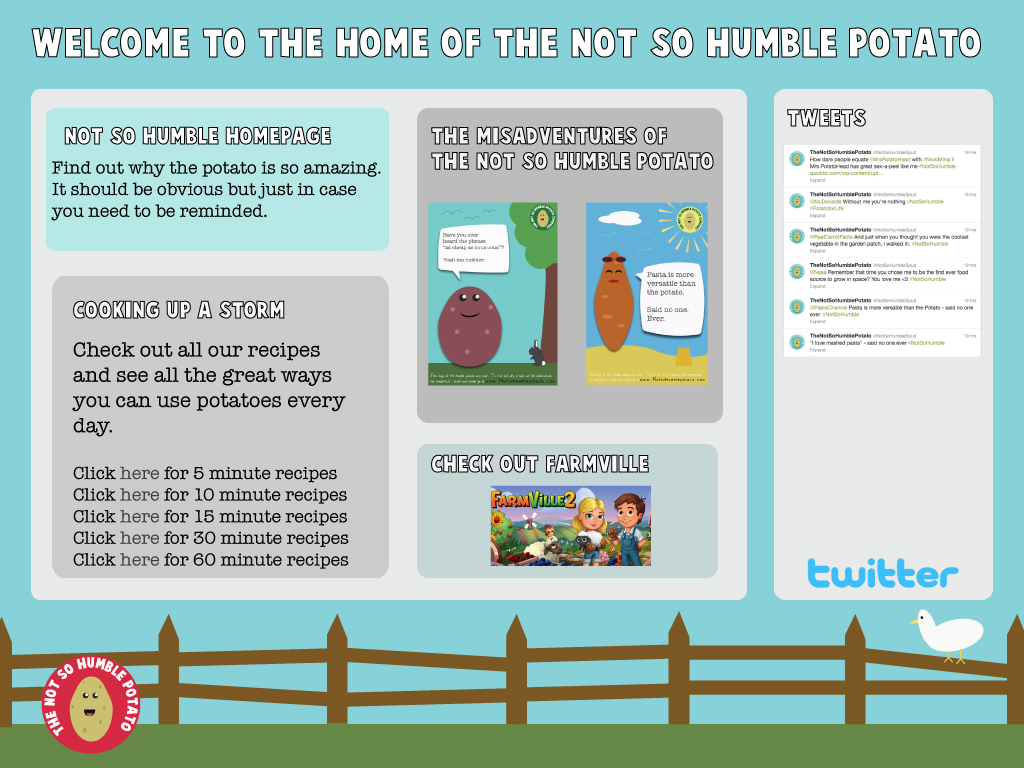 Mockup of Thenotsohumblepotato.com
